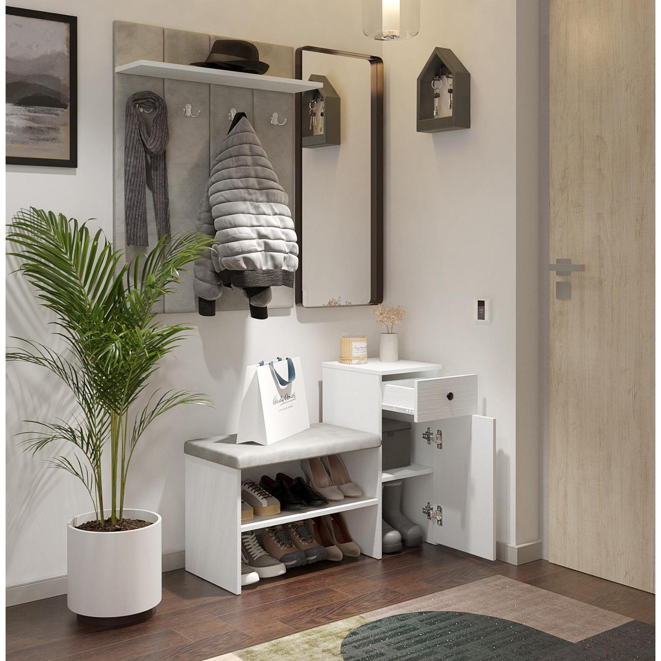 Обувница MFMaster Витто-216 белый