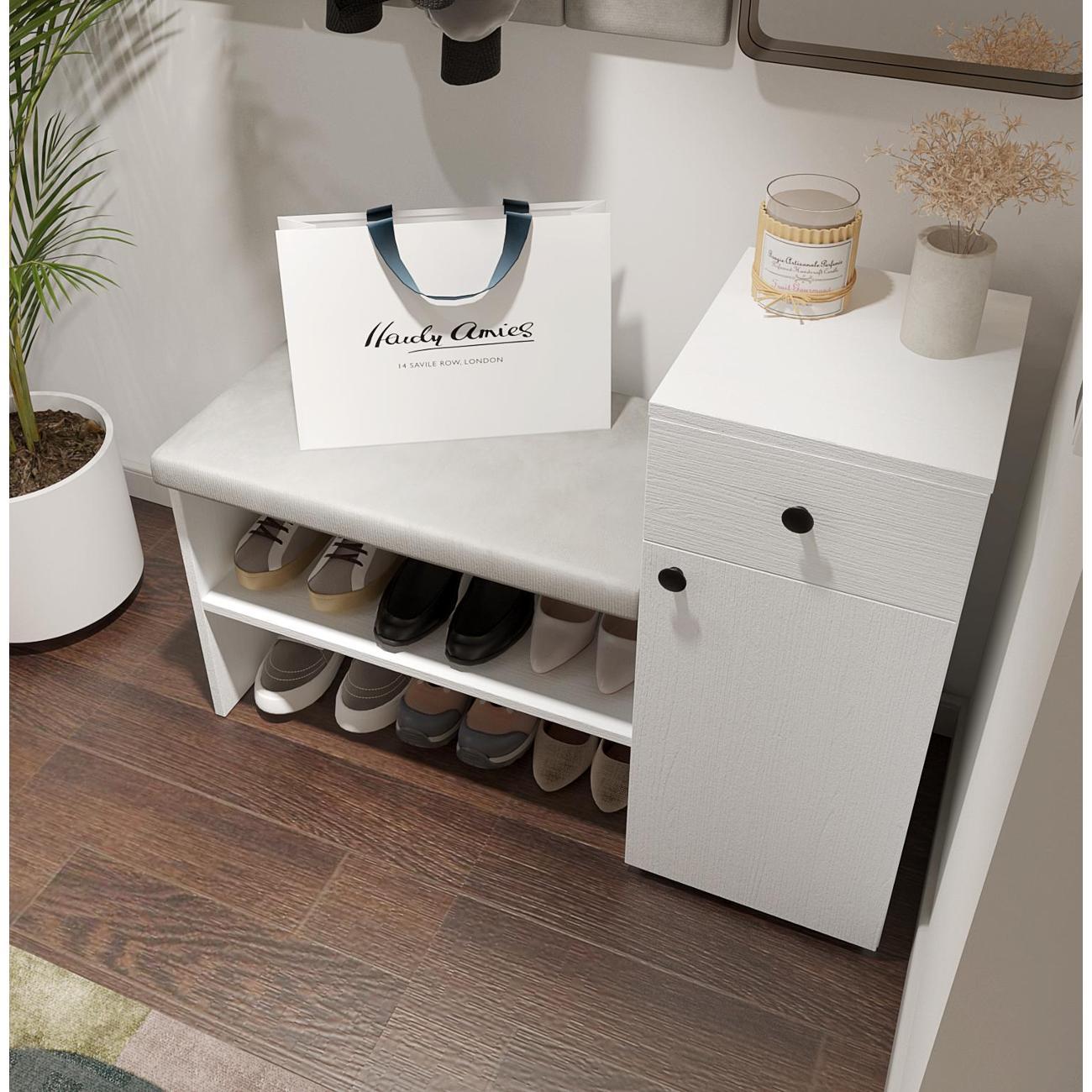 Обувница MFMaster Витто-216 белый