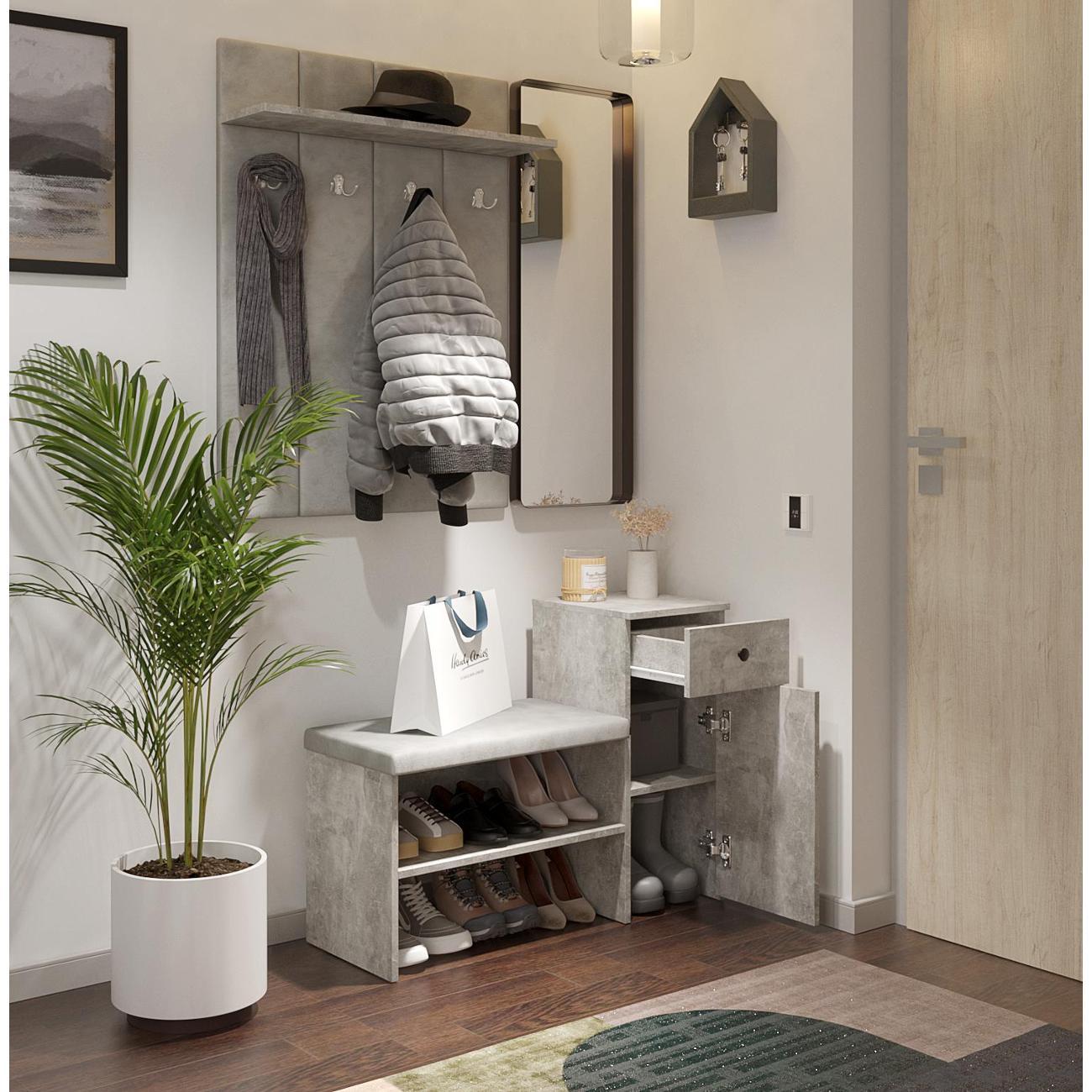 Обувница MFMaster Витто-216 Бетон