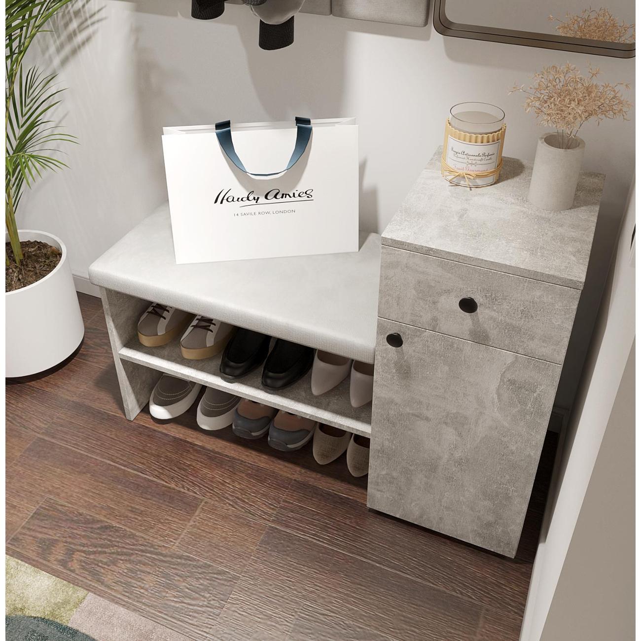 Обувница MFMaster Витто-216 Бетон