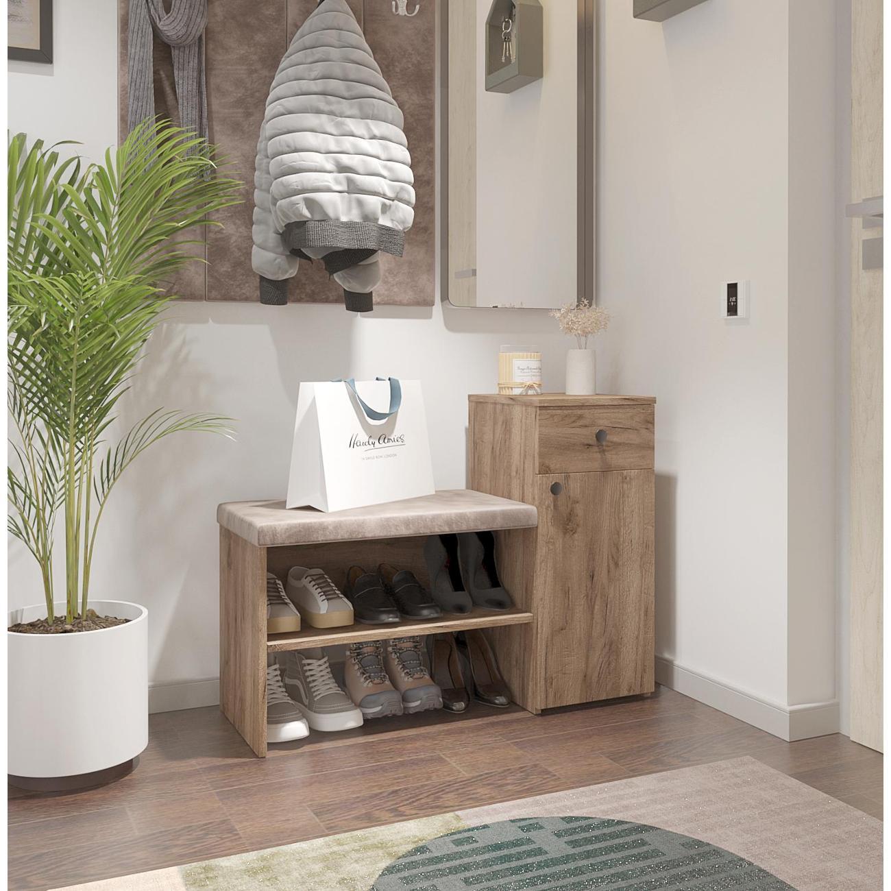 Обувница MFMaster Витто-216 дуб крафт табак