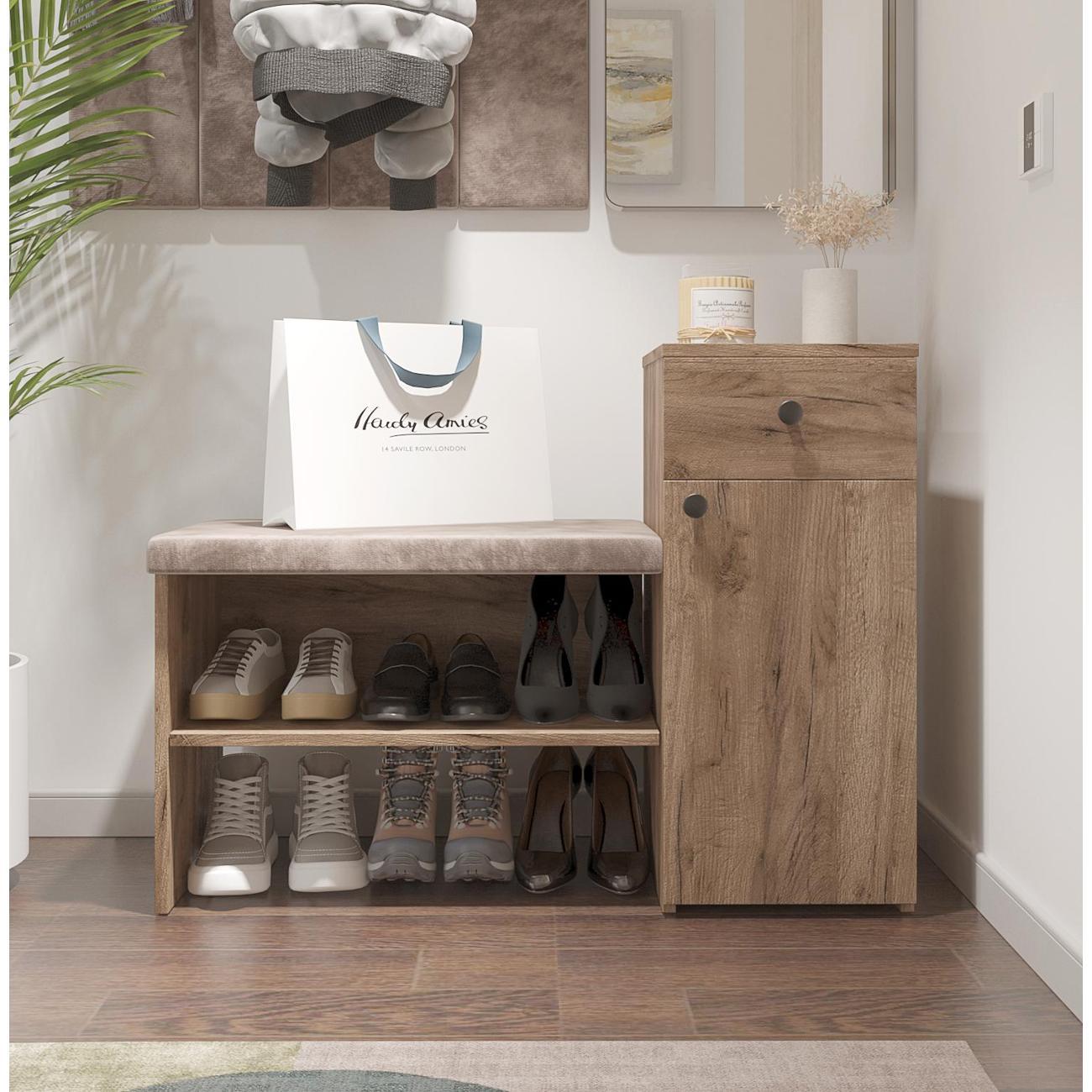 Обувница MFMaster Витто-216 дуб крафт табак