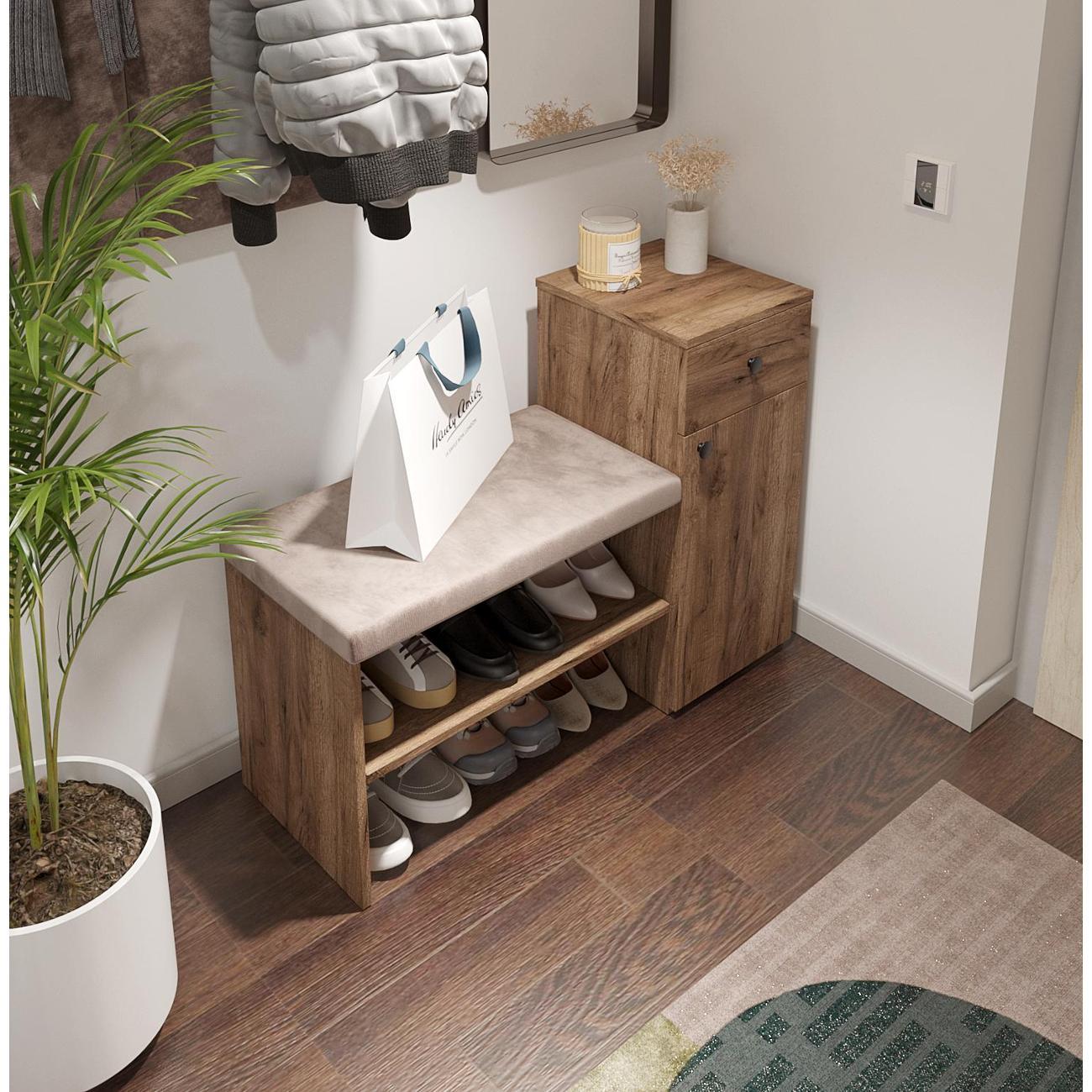 Обувница MFMaster Витто-216 дуб крафт табак