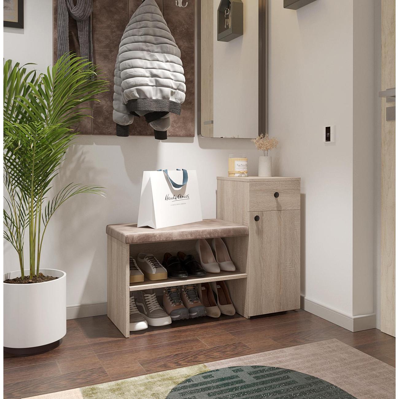 Обувница MFMaster Витто-216 дуб сонома