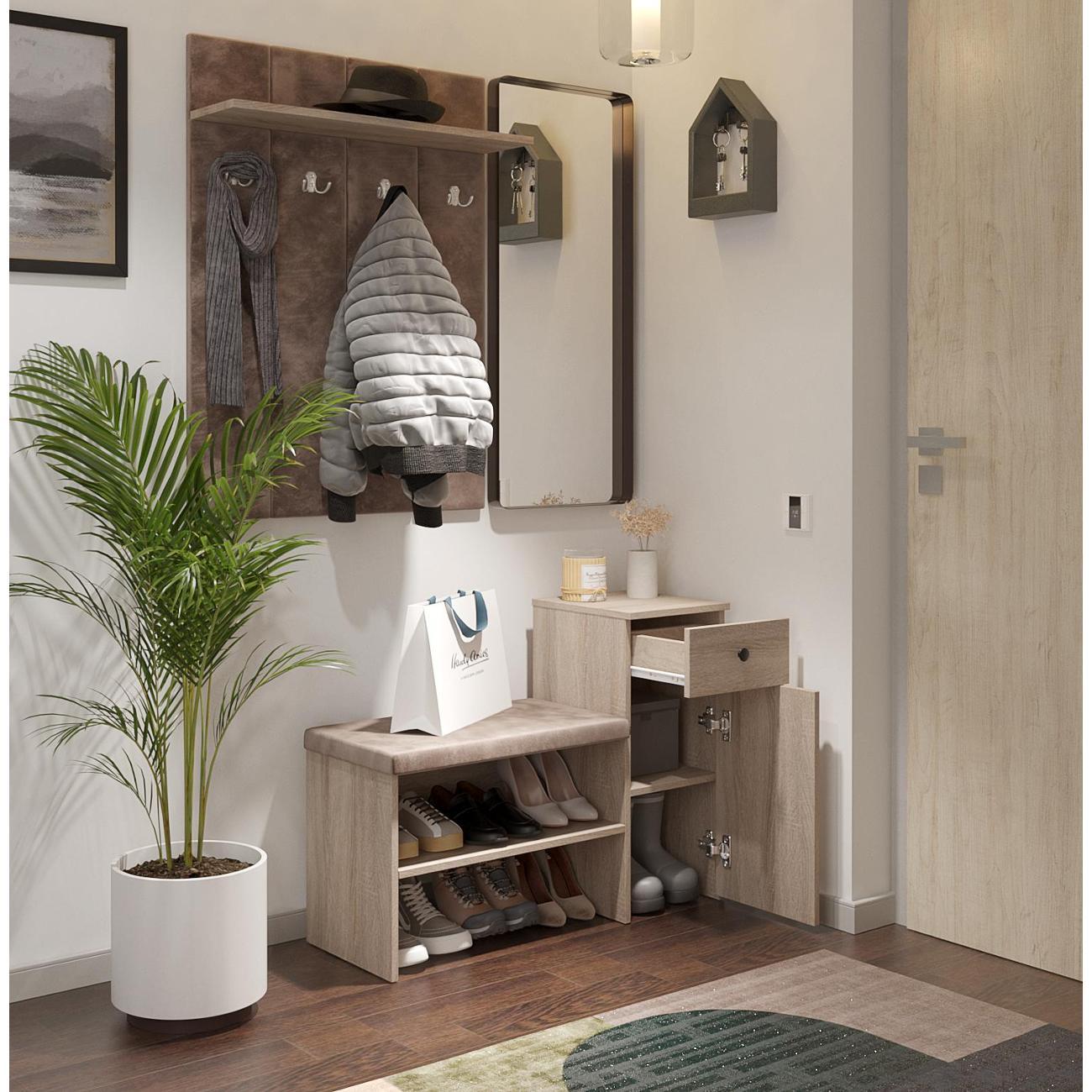 Обувница MFMaster Витто-216 дуб сонома