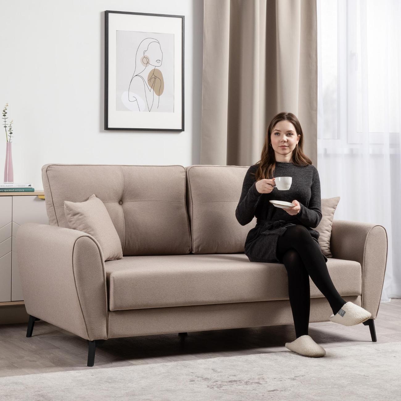 Диван Logium Лион Арт. ТД 762 Nice Latte (бежевый)