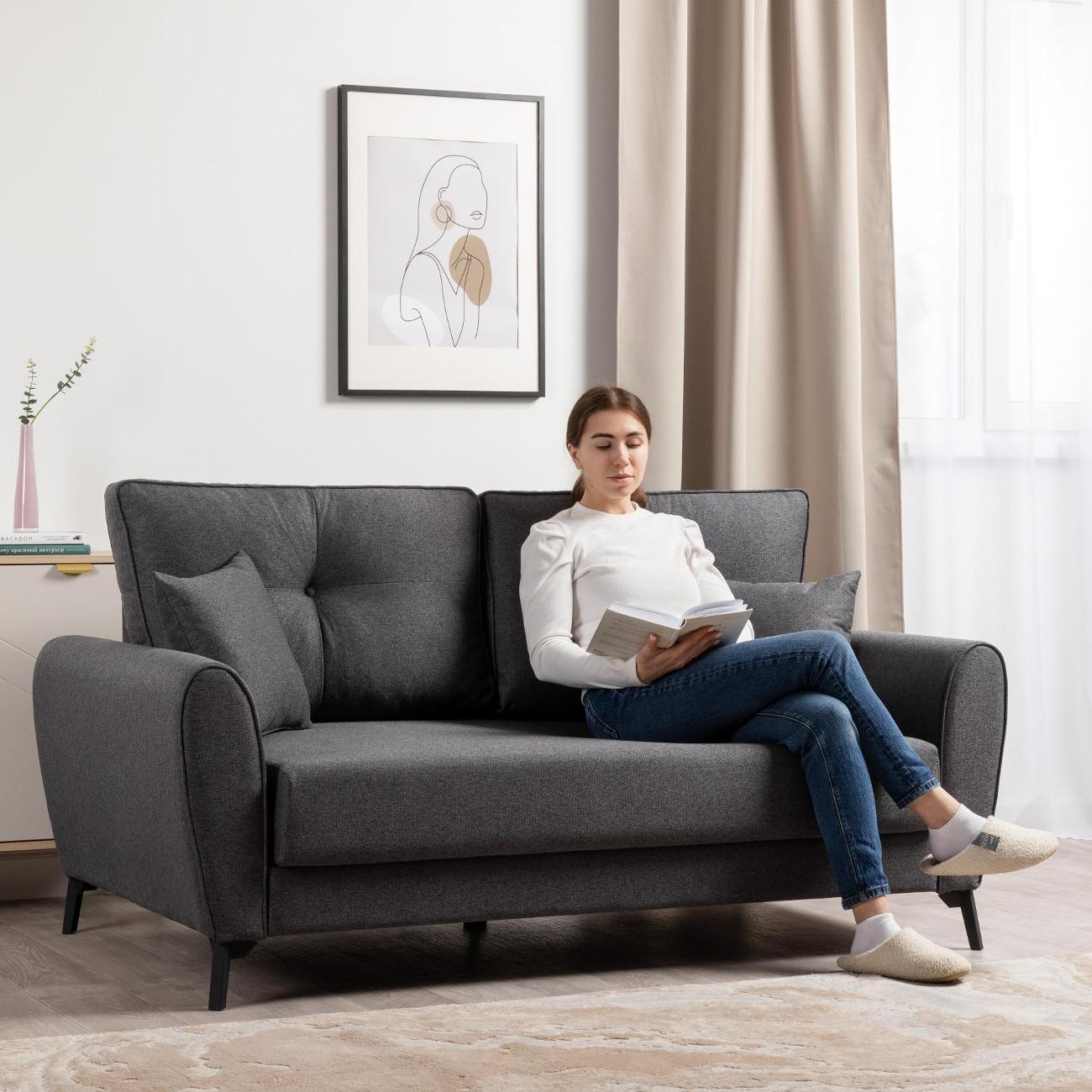 Диван Logium Лион Арт. ТД 764 Nice Graphite (графит)