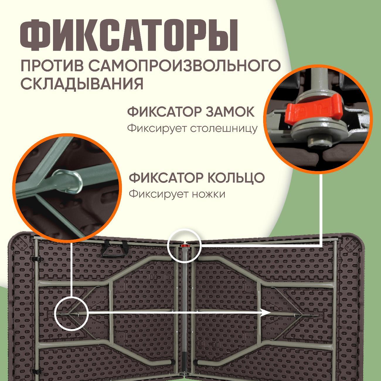 Стол складной Ami Lux коричневый