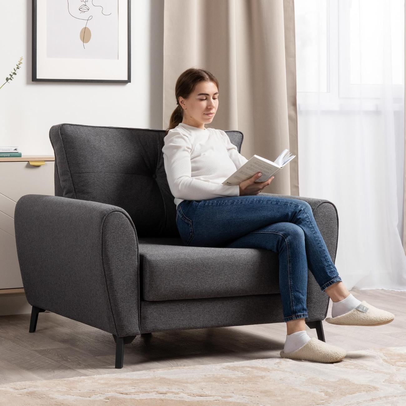 Кресло-кровать Logium Лион Арт. ТК 764 Nice Graphite (графит)