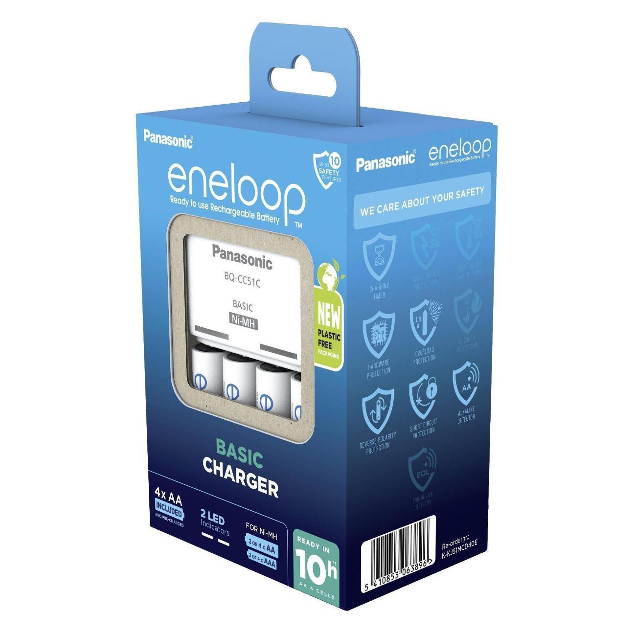 ЗУ для аккумуляторных батарей Panasonic Eneloop K-KJ51MCD40E Basic Charger + 4 AA 2000 фото