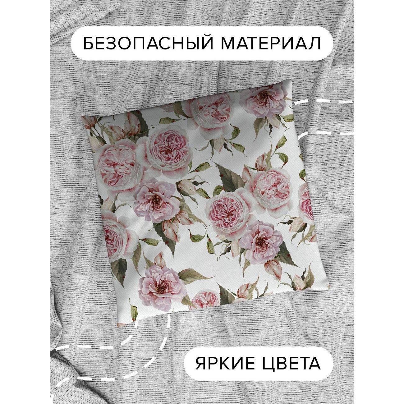 Подушка PrintyFull Акварельные розовые розы FP315505391, 30*30 см