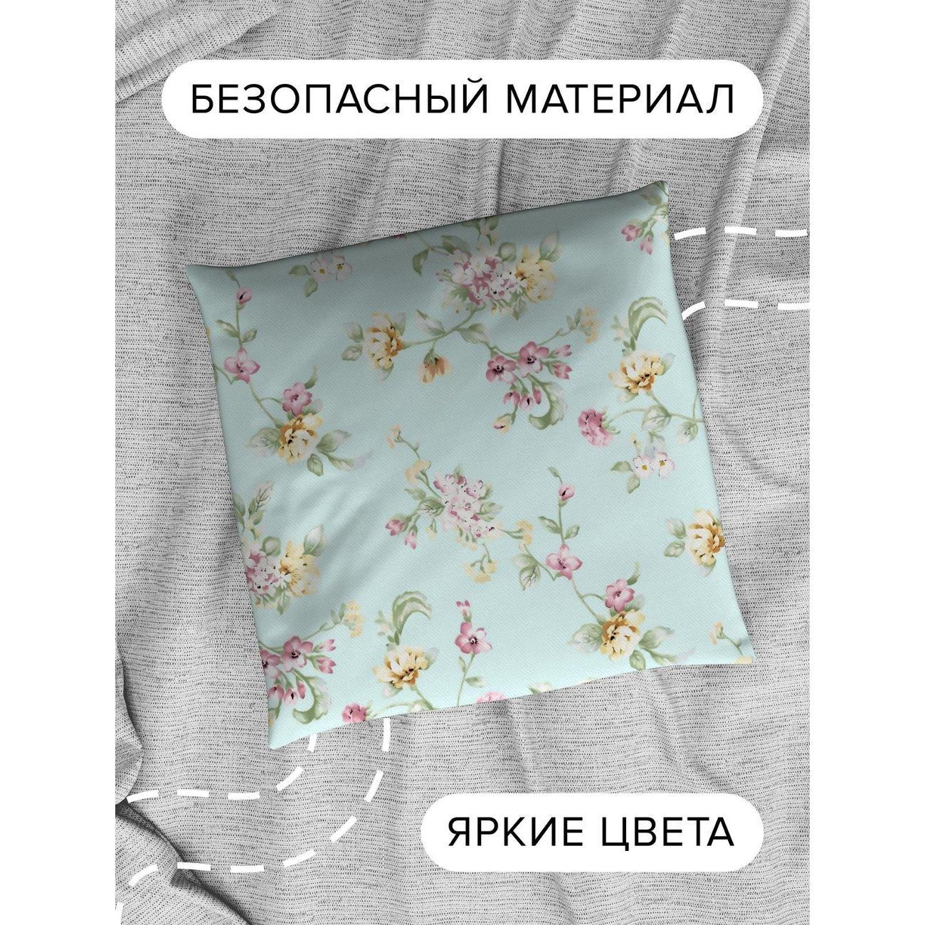 Подушка PrintyFull Пастельные цветы и листья FP329014956, 30*30 см