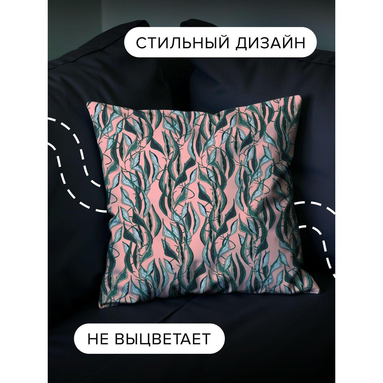 Подушка PrintyFull Бесшовный узор из зеленых FP32962366, 30*30 см