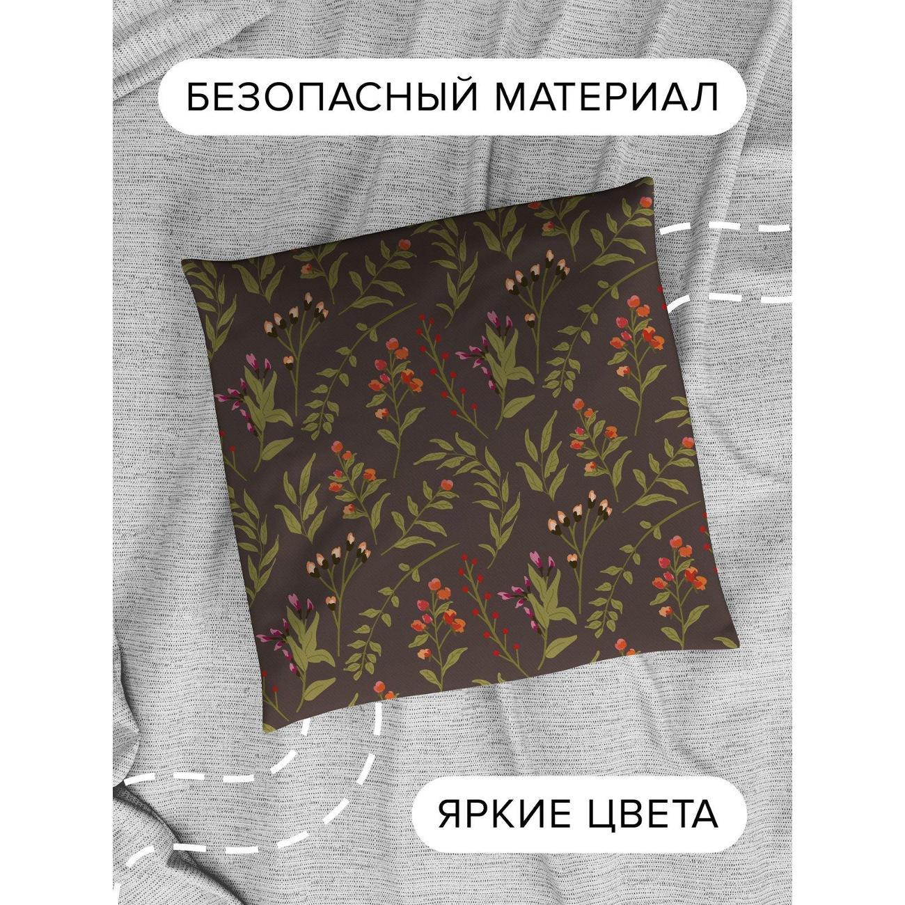 Подушка PrintyFull Цветочный узор: зеленые FP32974643, 30*30 см