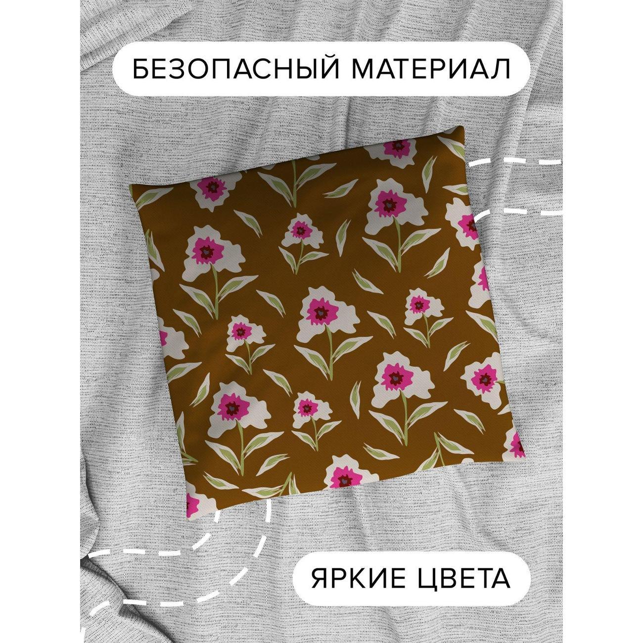 Подушка PrintyFull Цветочный узор: белые цветы FP329771638, 30*30 см