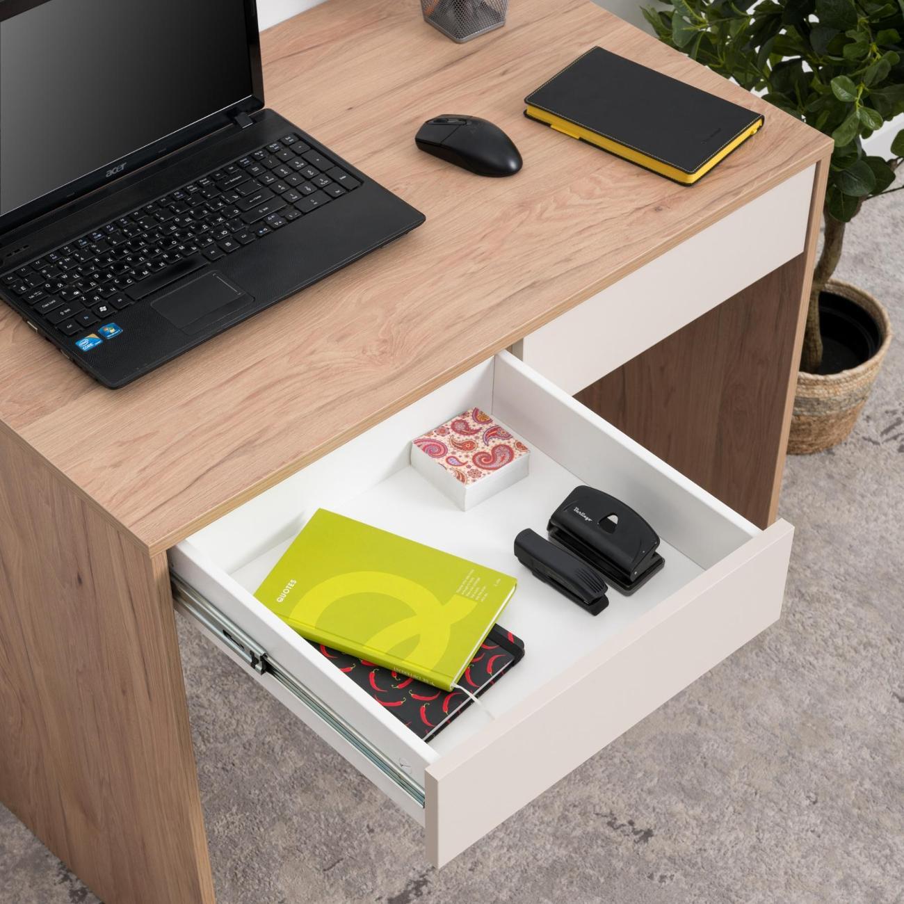 Стол письменный Logium Сигма 12.161, Гикори Рокфорд, Сатин