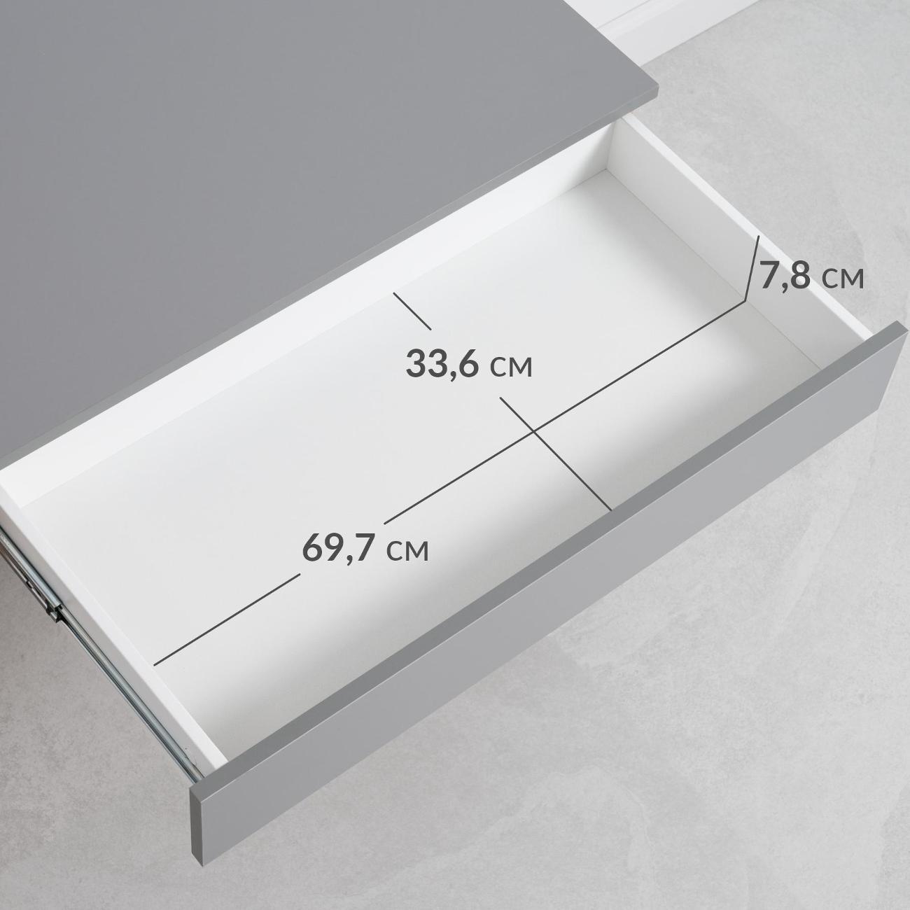 Стол письменный Logium Сигма 12.162, Гикори Рокфорд, Серый Шифер
