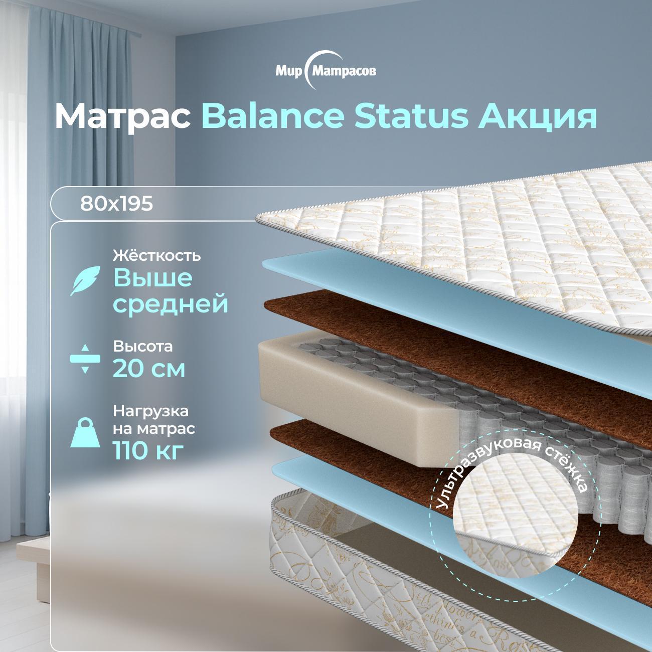 Матрас Мир Матрасов Balance Status New 80х195
