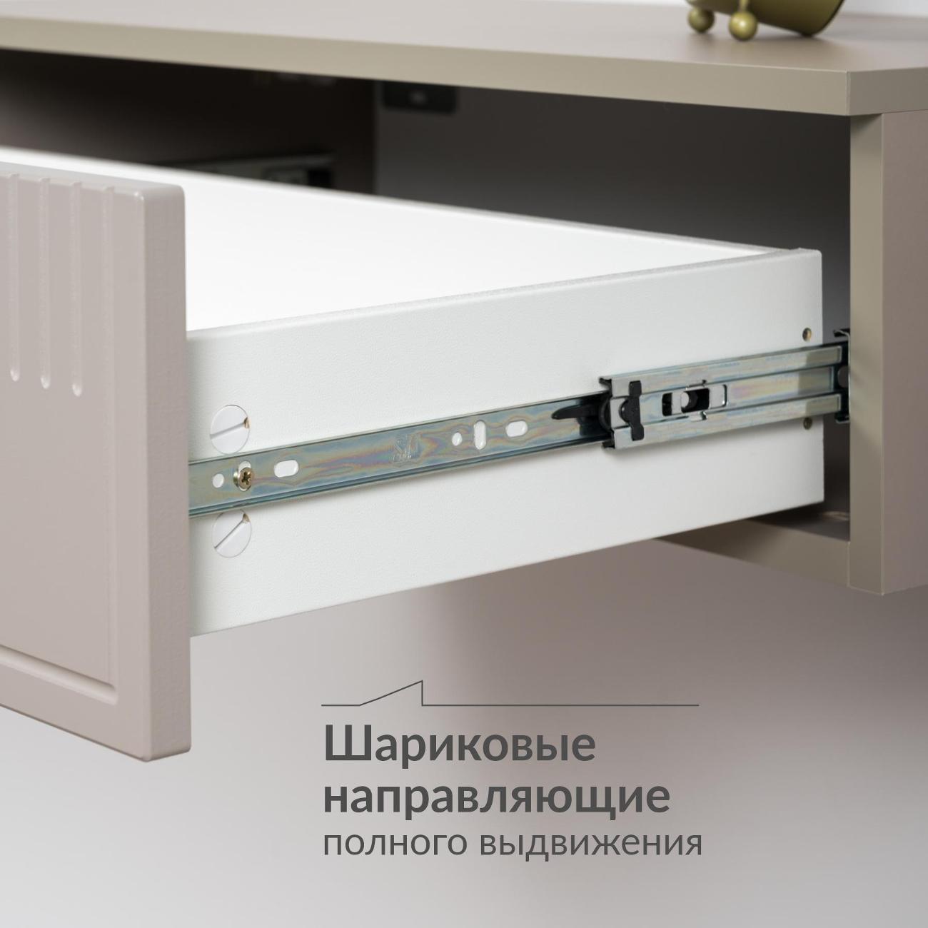 Столик туалетный Logium Интерия 12.116, Глиняный серый, Крем