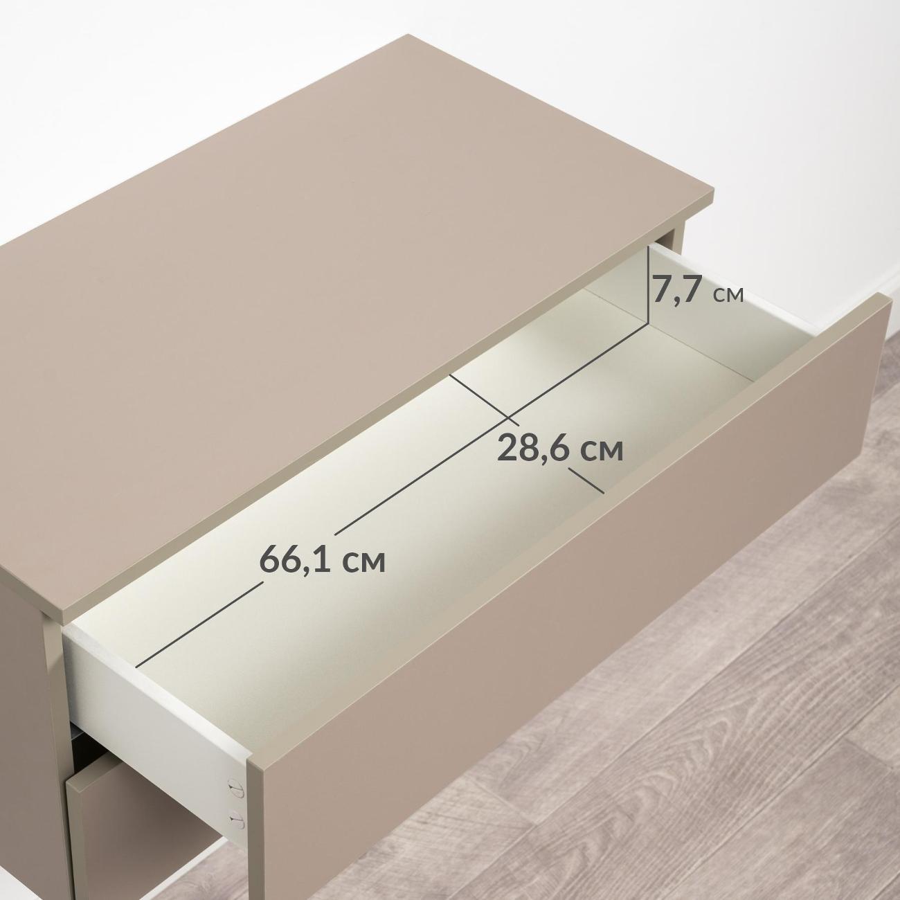 Тумба Logium Интерия 16.248, Глиняный серый