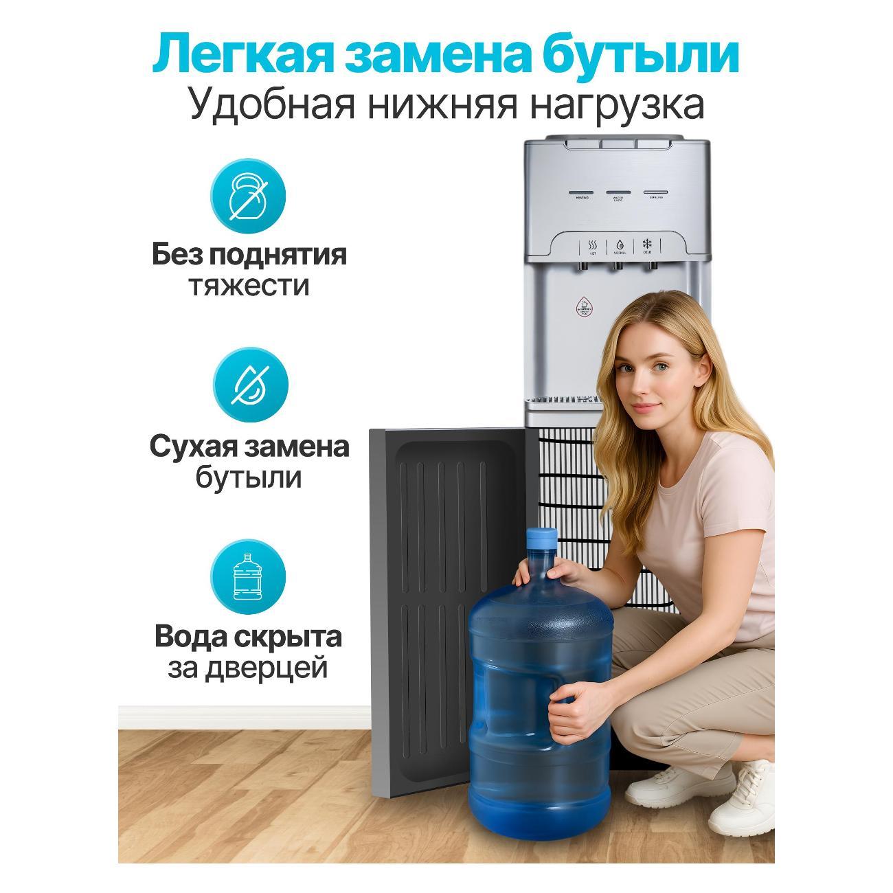 Кулер, пурифайер Greendex КИТ-YLRX5-2-907 серебристый