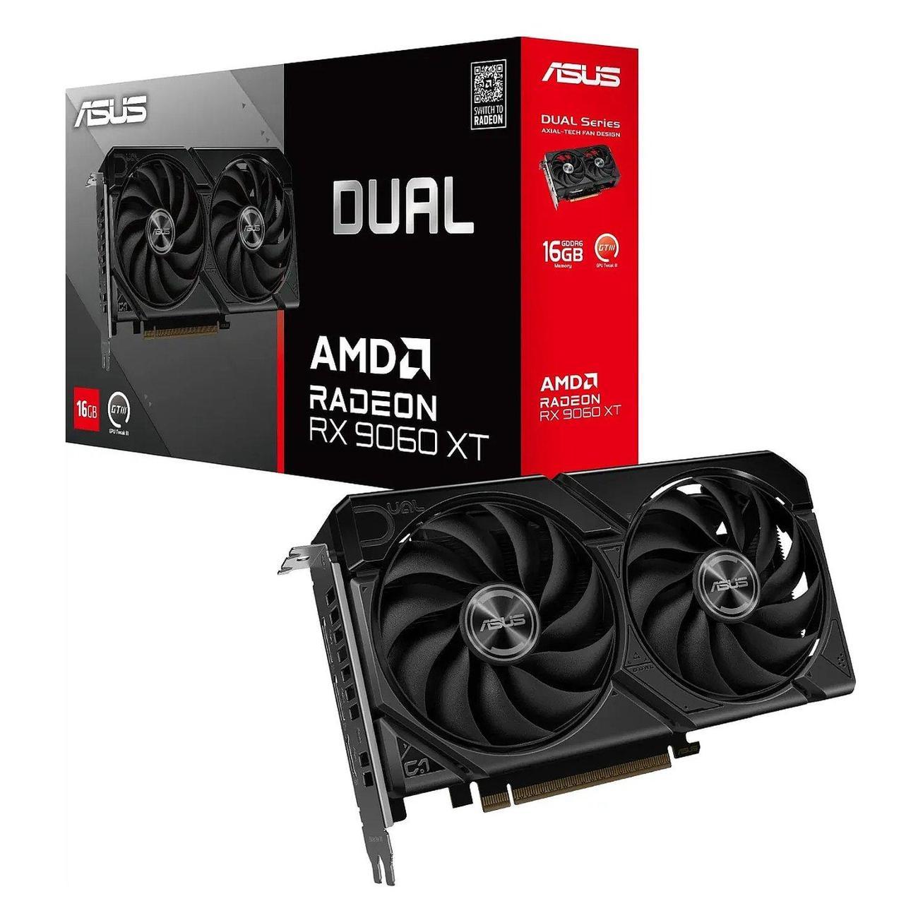 Видеокарта ASUS RX 9060 XT DUAL (DUAL-RX9060XT-16G)