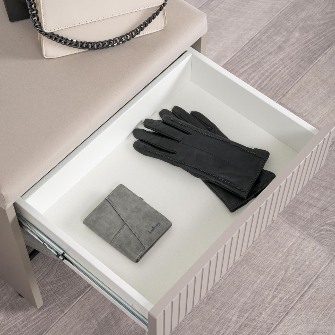 Обувница Logium Интерия 16.132, Глиняный серый, Крем, Velutto 16