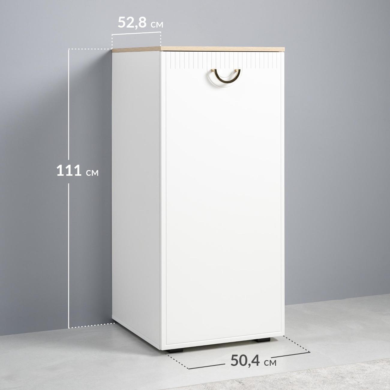 Шкаф Logium Интерия 16.165.01, Белый шагрень, Дуб эндгрейн