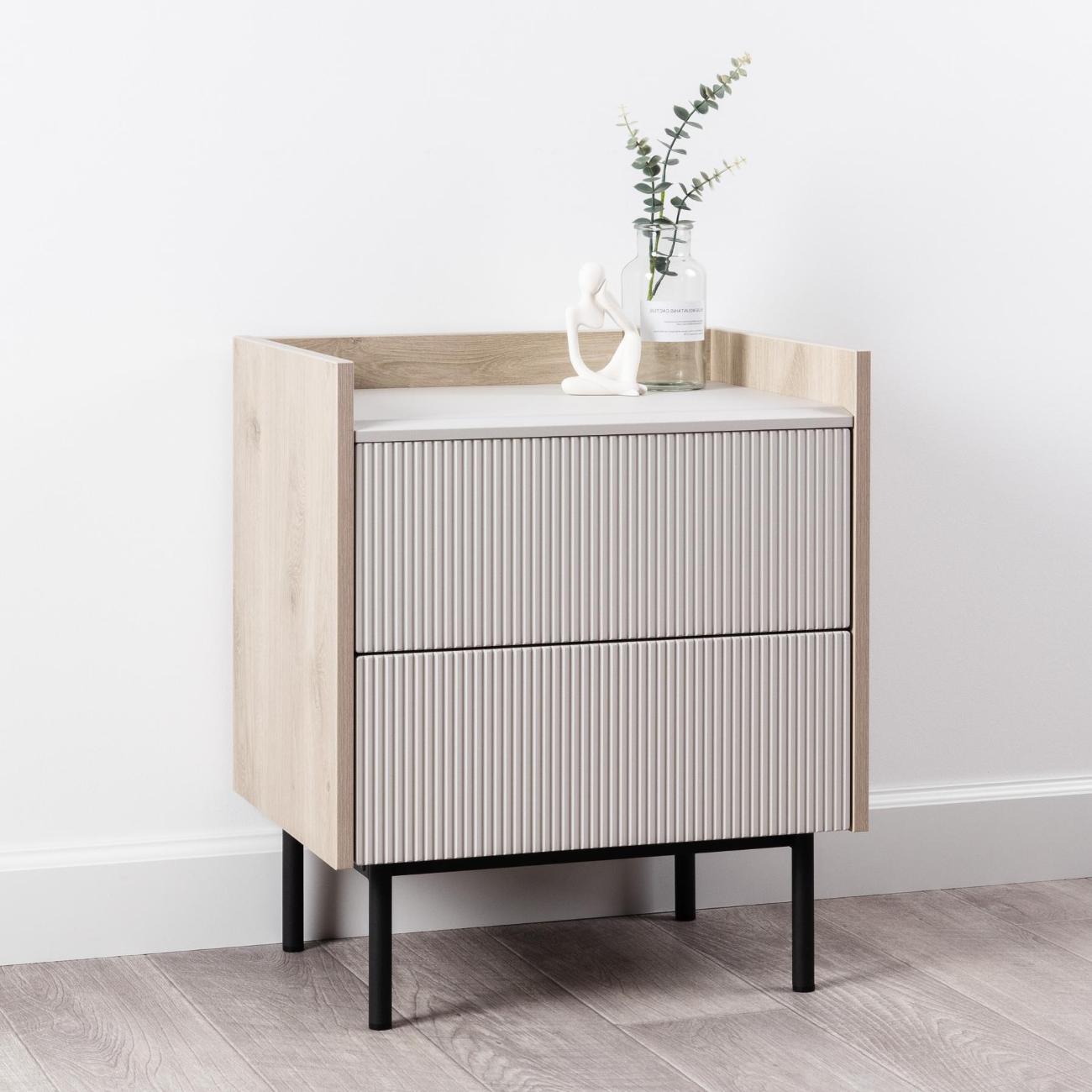 Тумба прикроватная Logium Наоми 16.11.04, Дуб Белый excl., Моно керамика