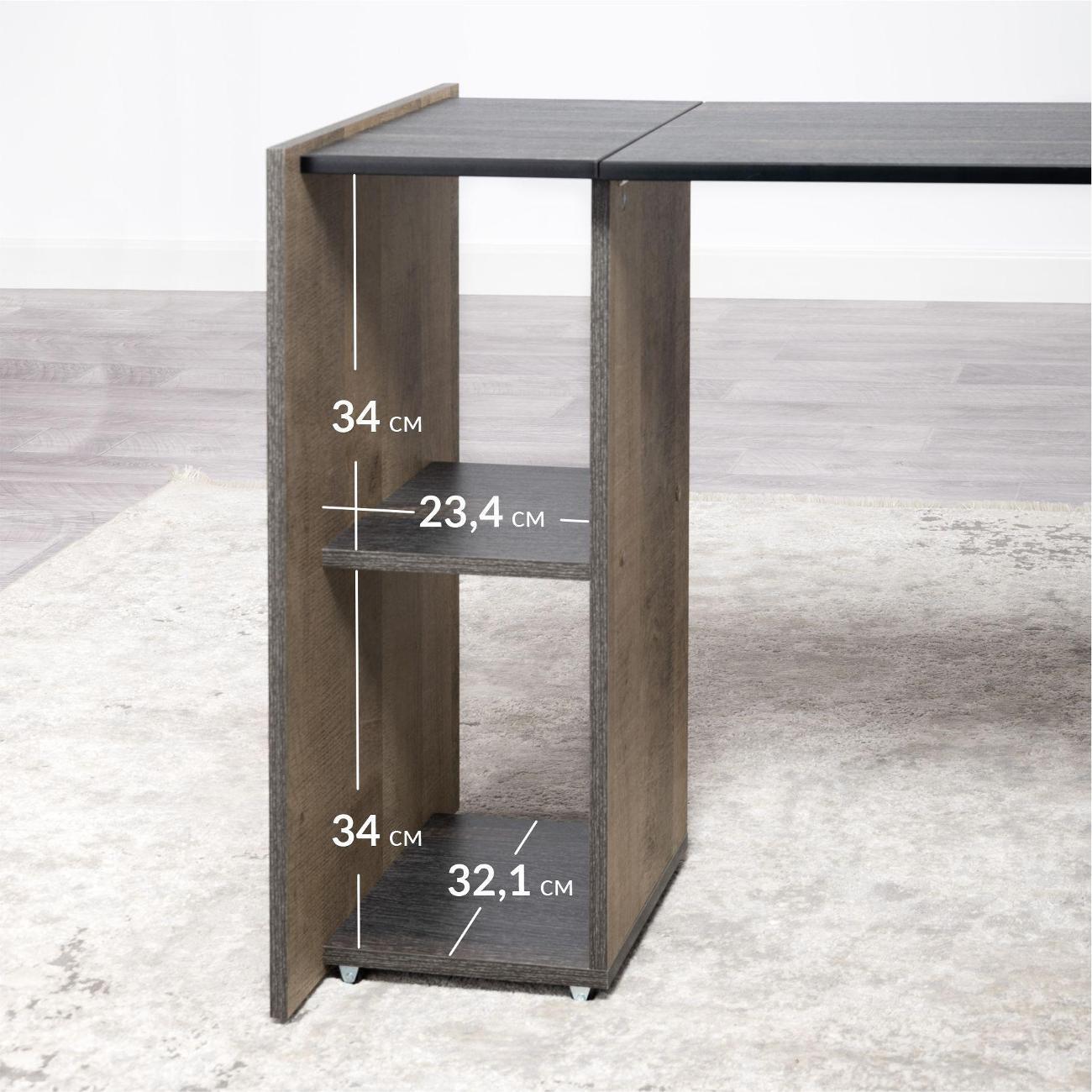 Стол-трансформер Logium Джет 12.205, Дуб Гранж Песочный, Интра