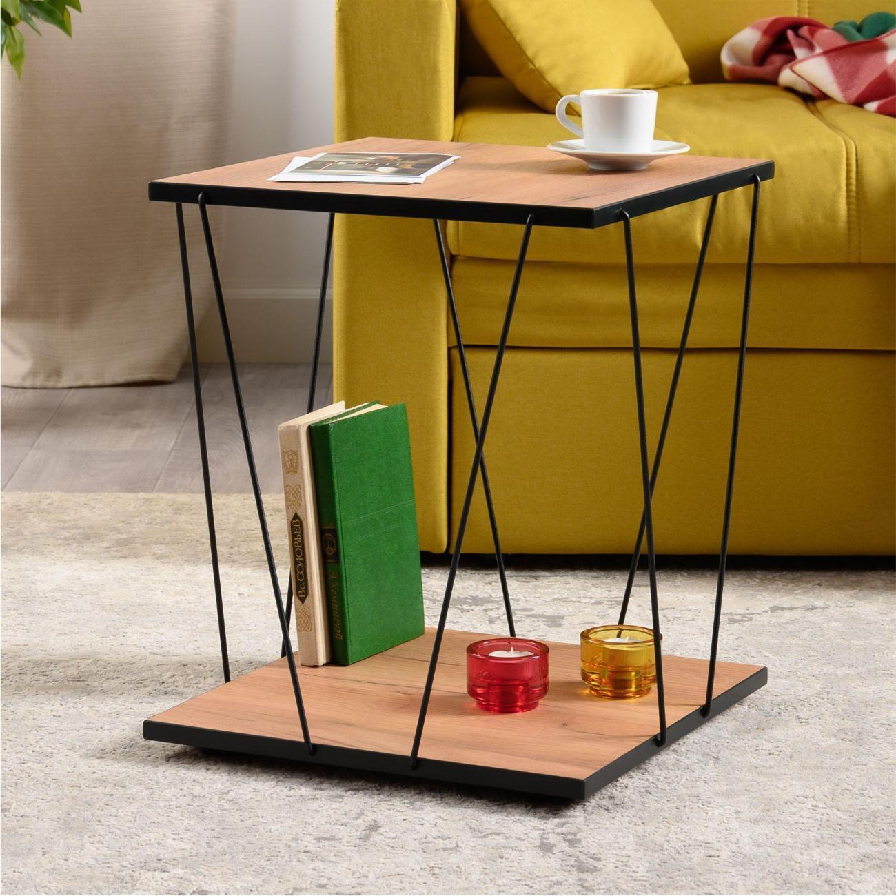 Стол журнальный Logium Регги 12.211, дуб золотой craft