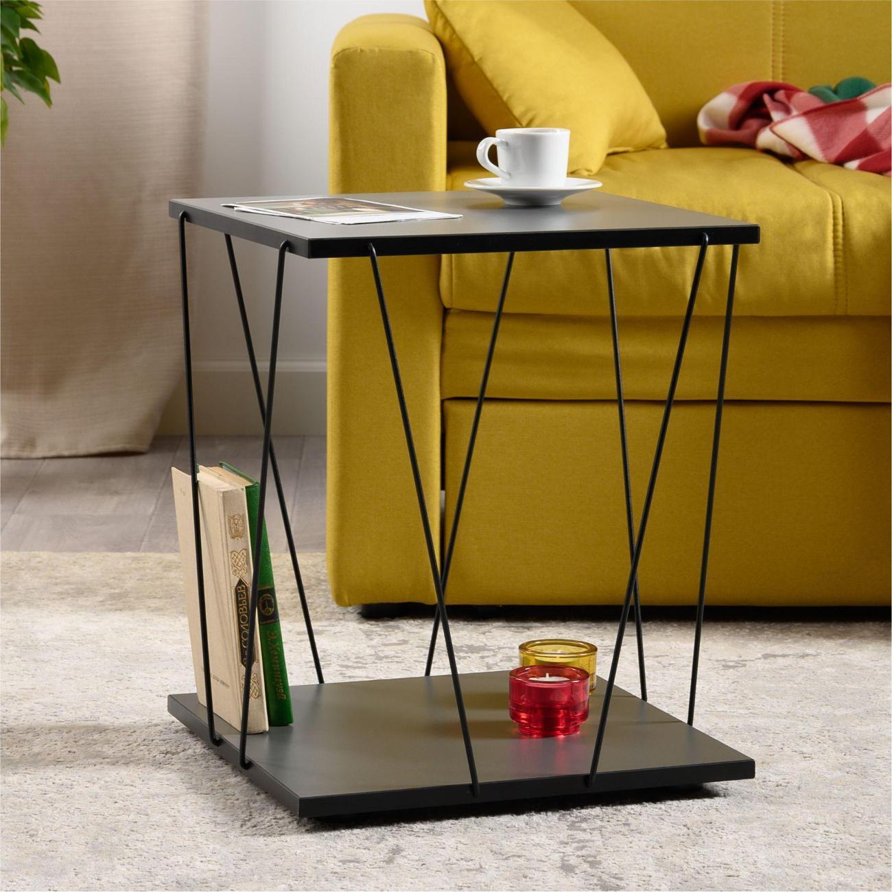 Стол журнальный Logium Регги 12.211, Серый графит