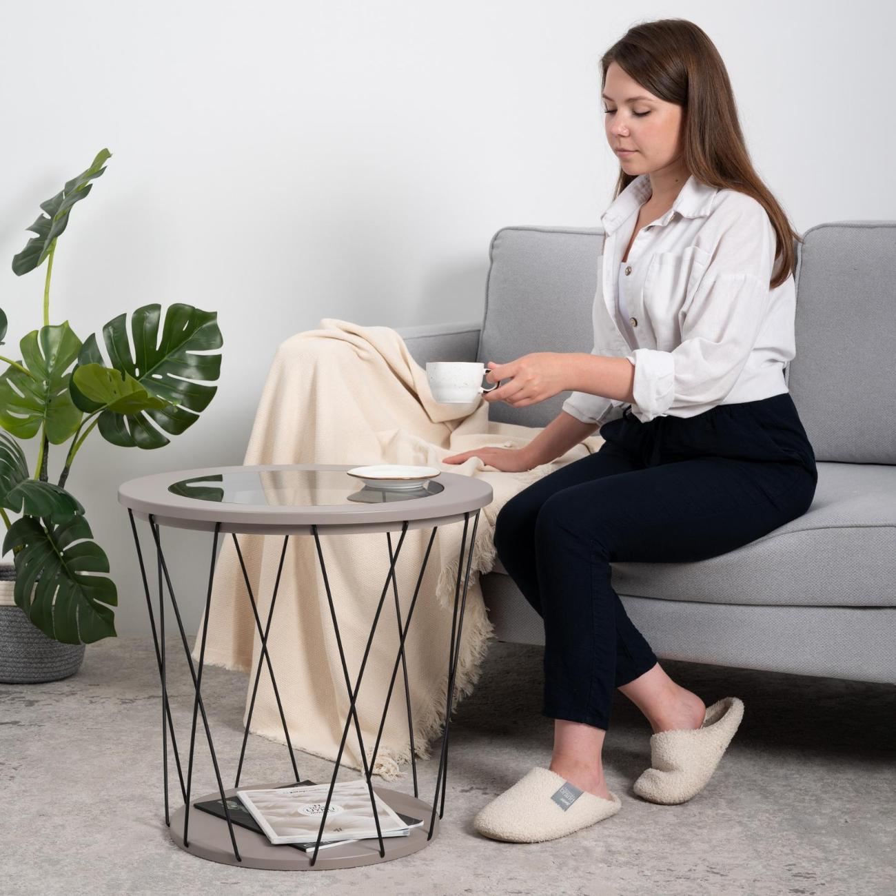 Стол журнальный Logium Симпл 12.124.01 Веллюто Капучино