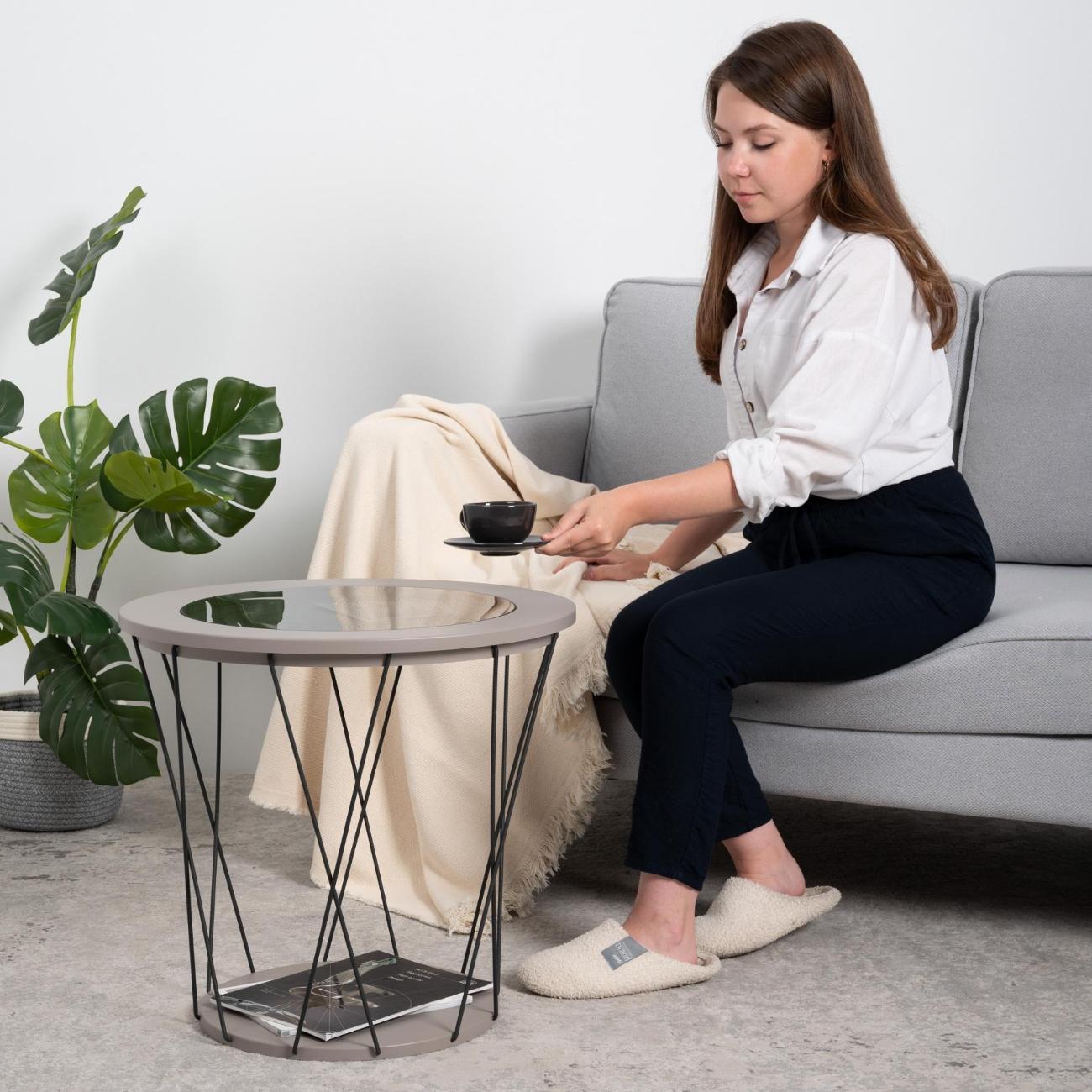 Стол журнальный Logium Симпл 12.124.02 Веллюто Капучино