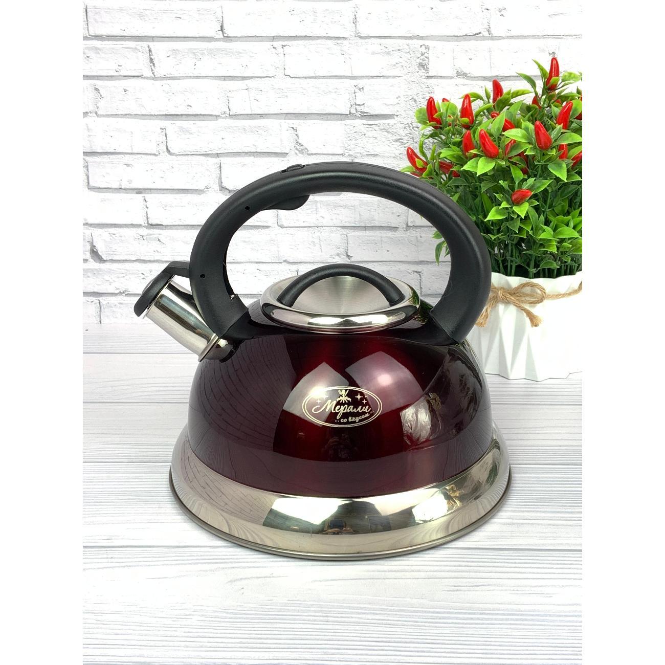 Чайник для плит Мерали со свистком 3 л