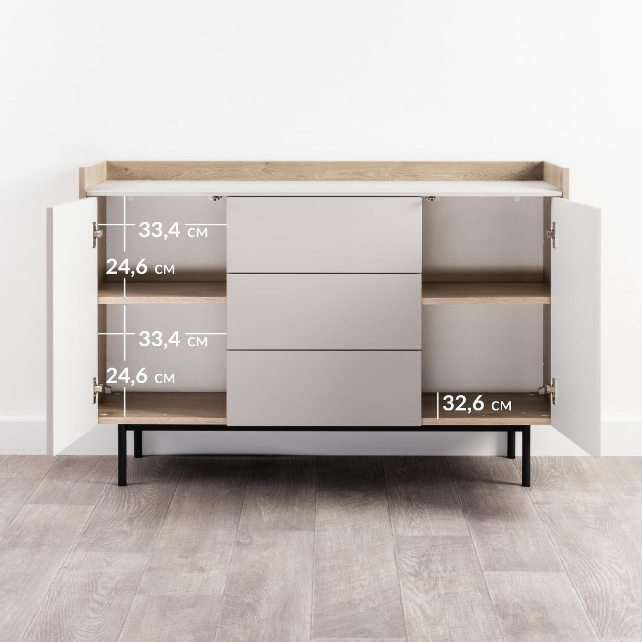 Комод Logium Наоми 16.243.05 Дуб Белый excl., Моно керамика