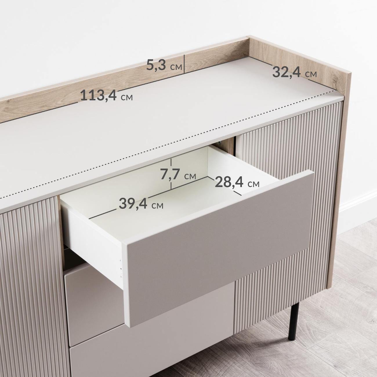 Комод Logium Наоми 16.243.05 Дуб Белый excl., Моно керамика