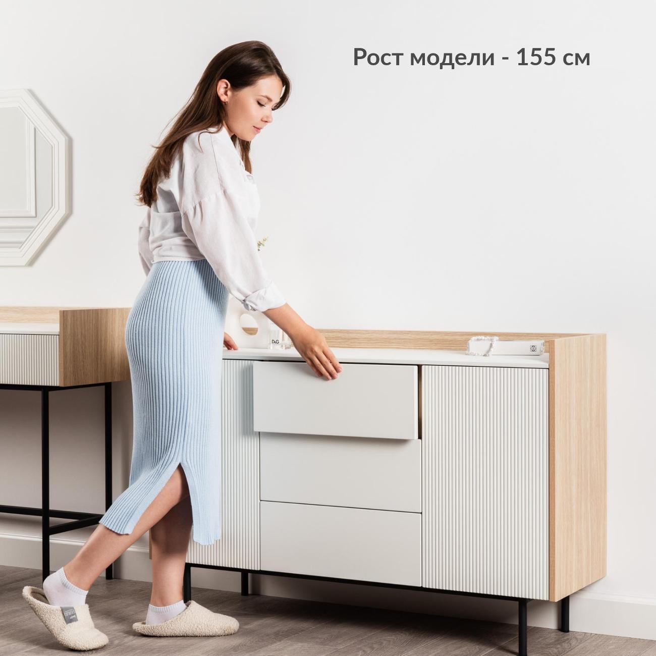 Комод Logium Наоми 16.243.05 Плэйн, белая шагрень