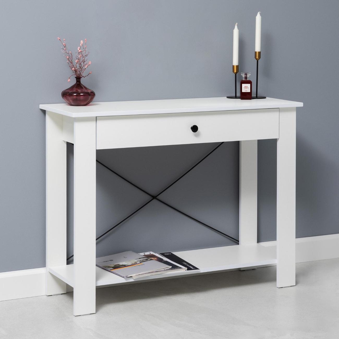 Консоль мебельная Logium Марсель 12.101.01, Белый шагрень