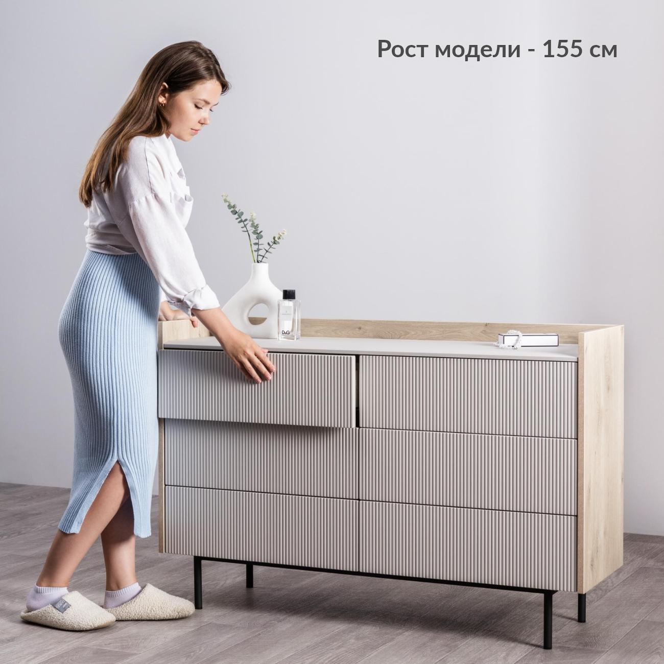 Комод Logium Наоми 16.243.06 Дуб Белый excl., Моно керамика