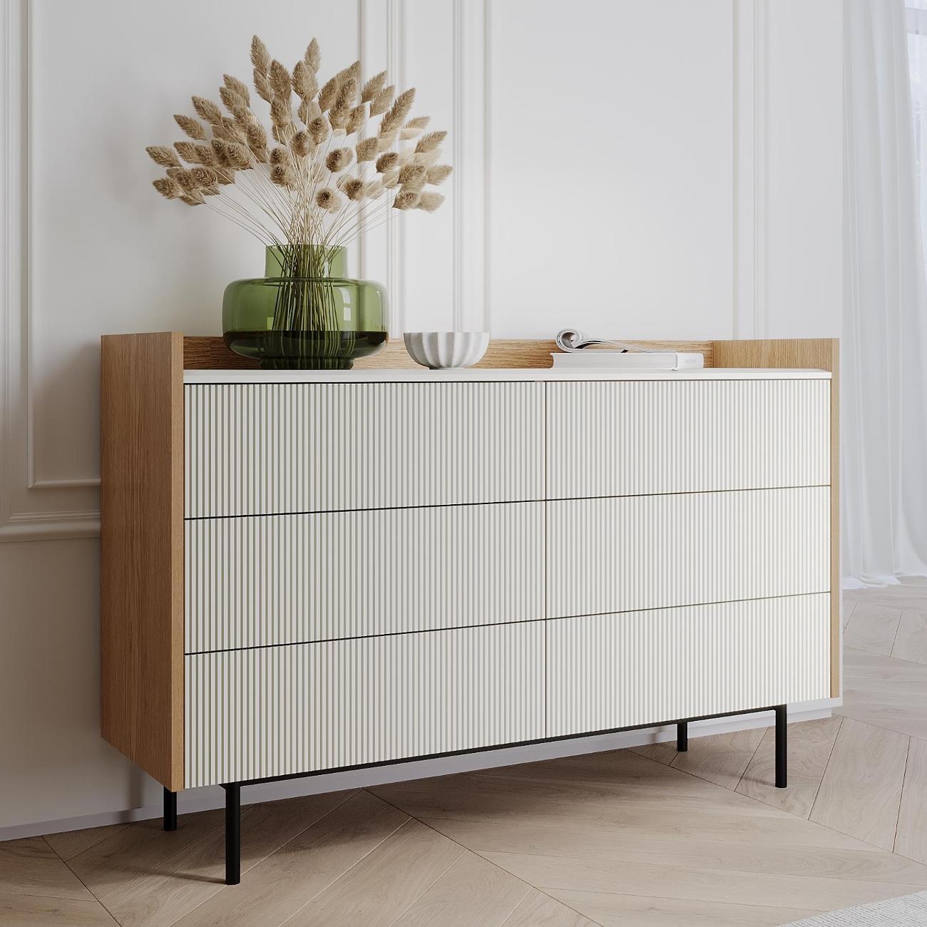 Комод Logium Наоми 16.243.06 Плэйн, белая шагрень