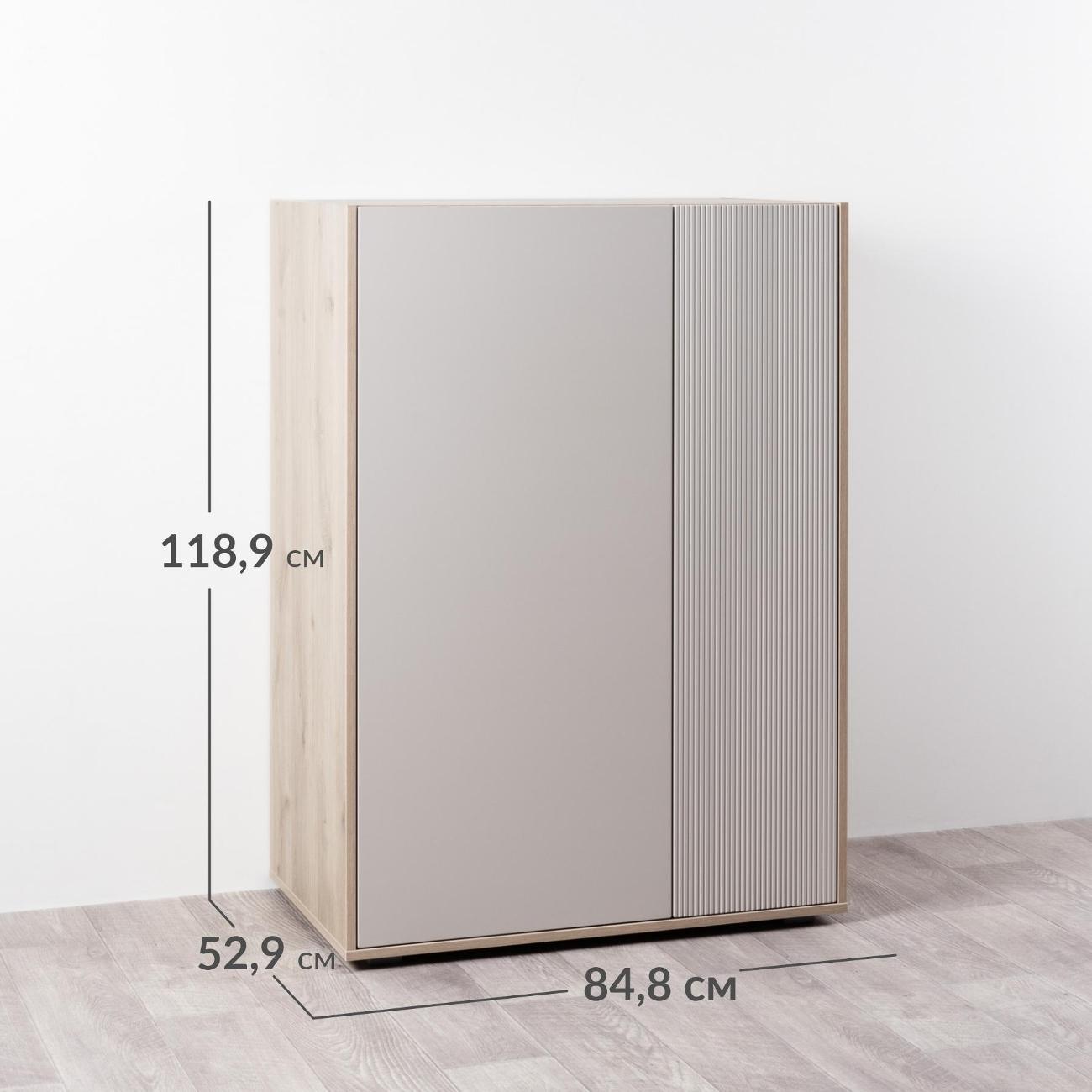 Шкаф распашной Logium Наоми 16.325, Дуб Белый exclusive, Моно керамика