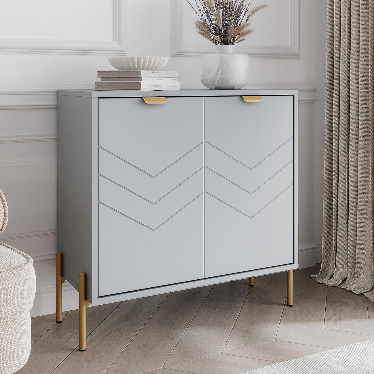 Комод Logium Венеция 16.229.02, Шиншилла серая, Серый опал