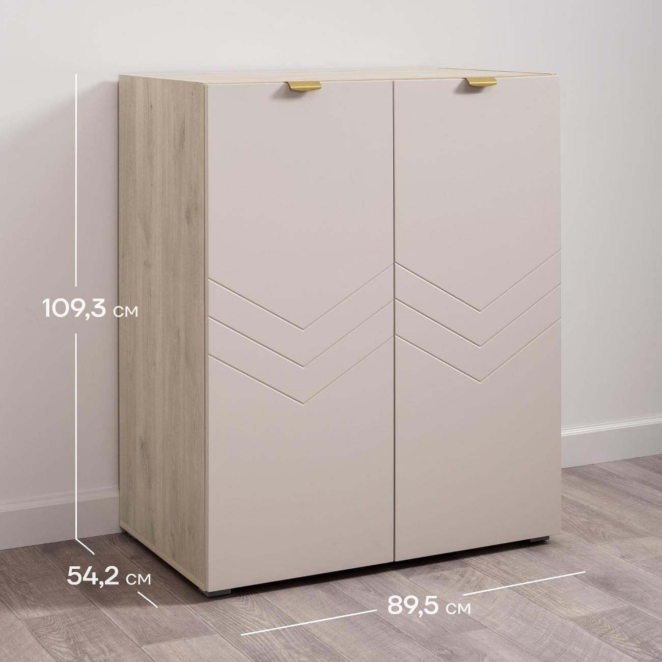 Шкаф распашной Logium Венеция 16.230, Дуб Белый excl., Моно керамика