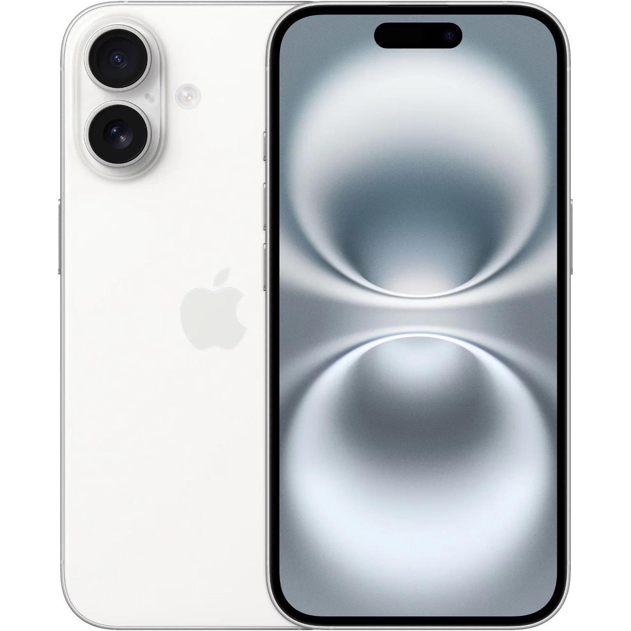 Смартфон Apple iPhone 16 128GB SIM+eSIM White(без RuStore)