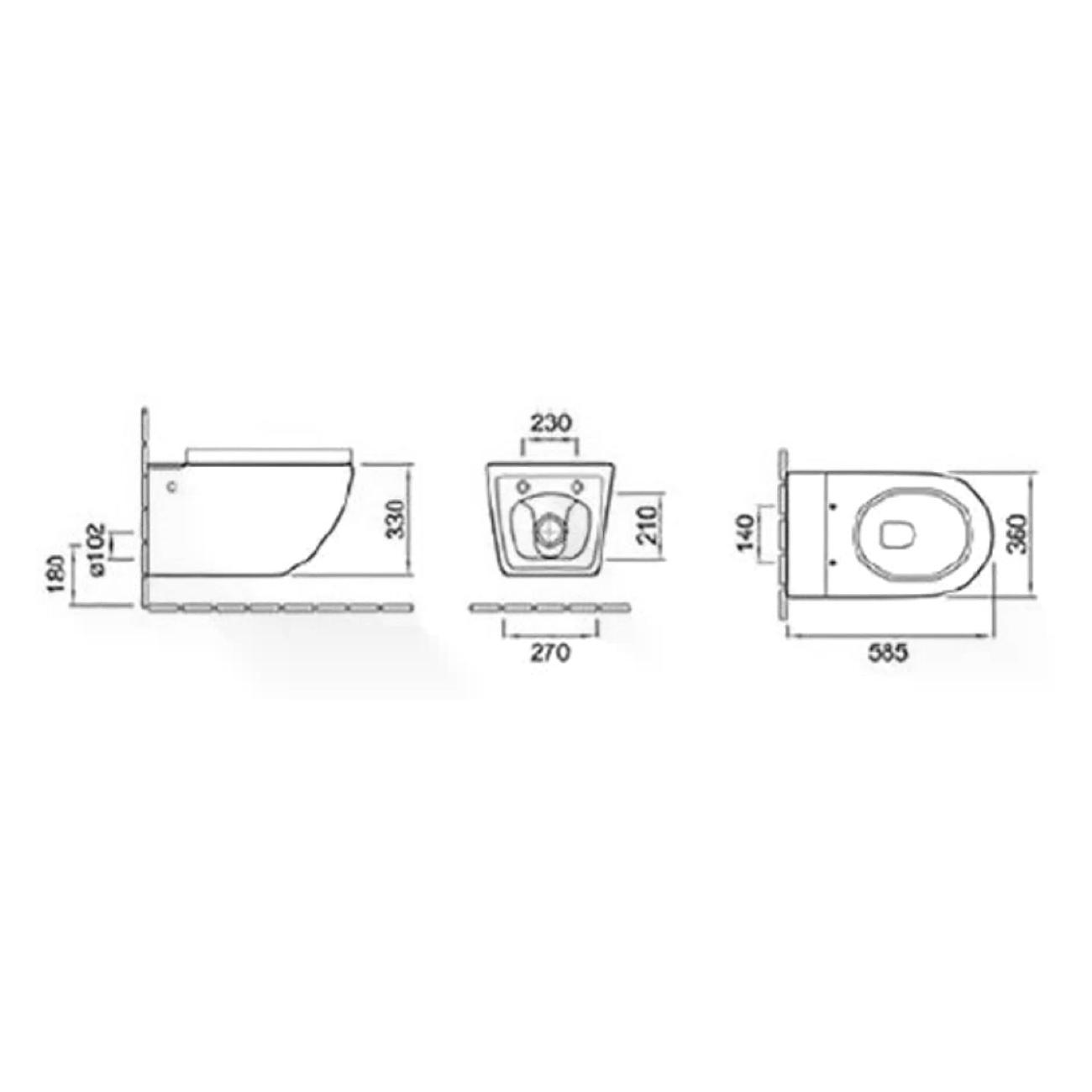 Унитаз SantiLine SL-5031 Унитаз подвесн. импульсный c инсталляцией