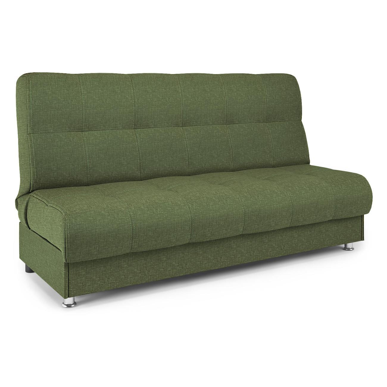 Диван Шарм-Дизайн книжка Гамма БП раскладной рогожка зеленый