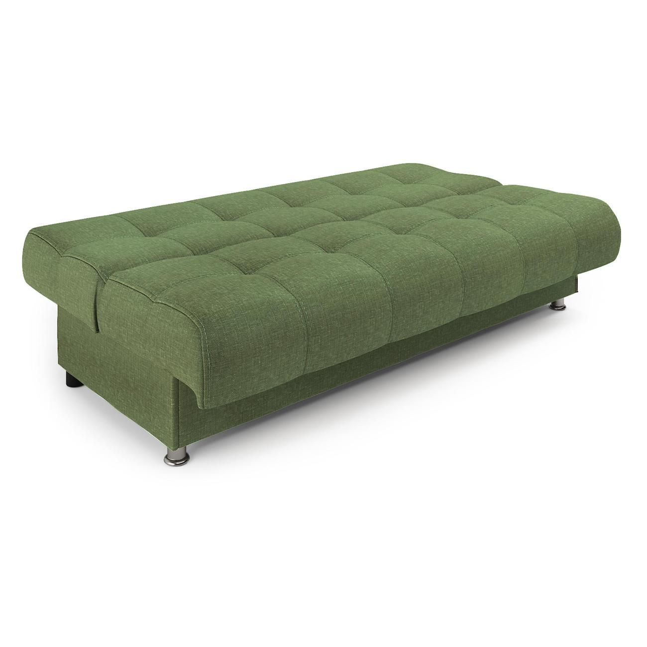 Диван Шарм-Дизайн книжка Гамма БП раскладной рогожка зеленый