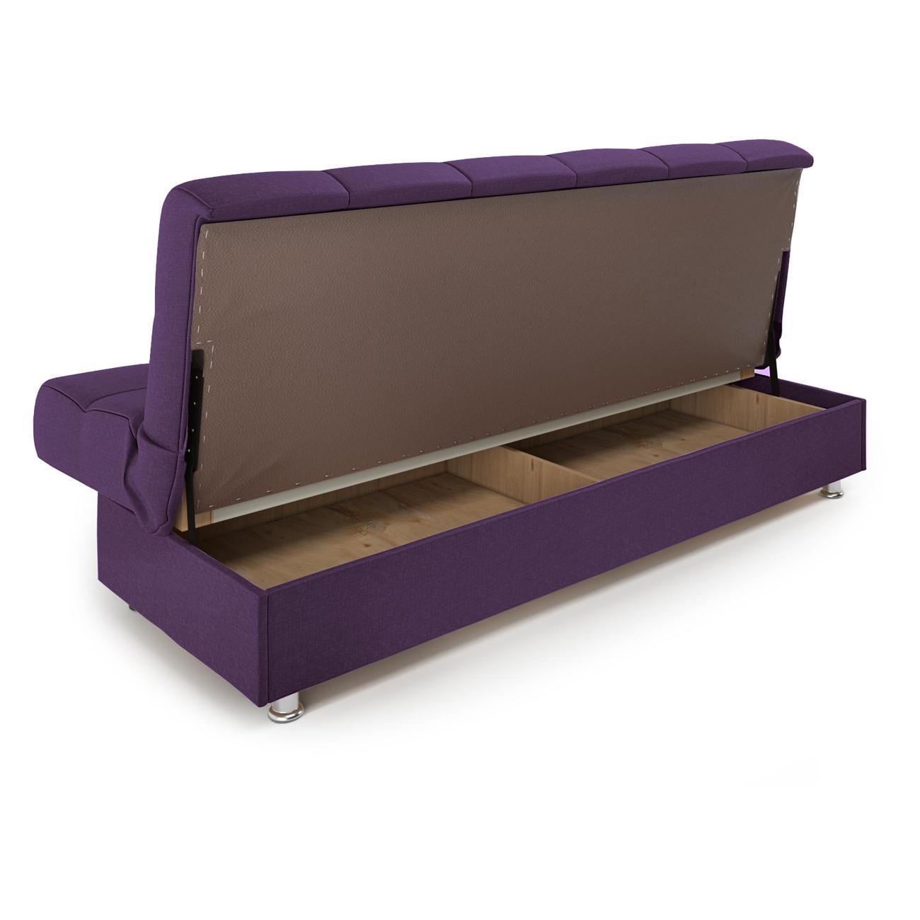 Диван Шарм-Дизайн книжка Гамма БП раскладной рогожка фиолетовый