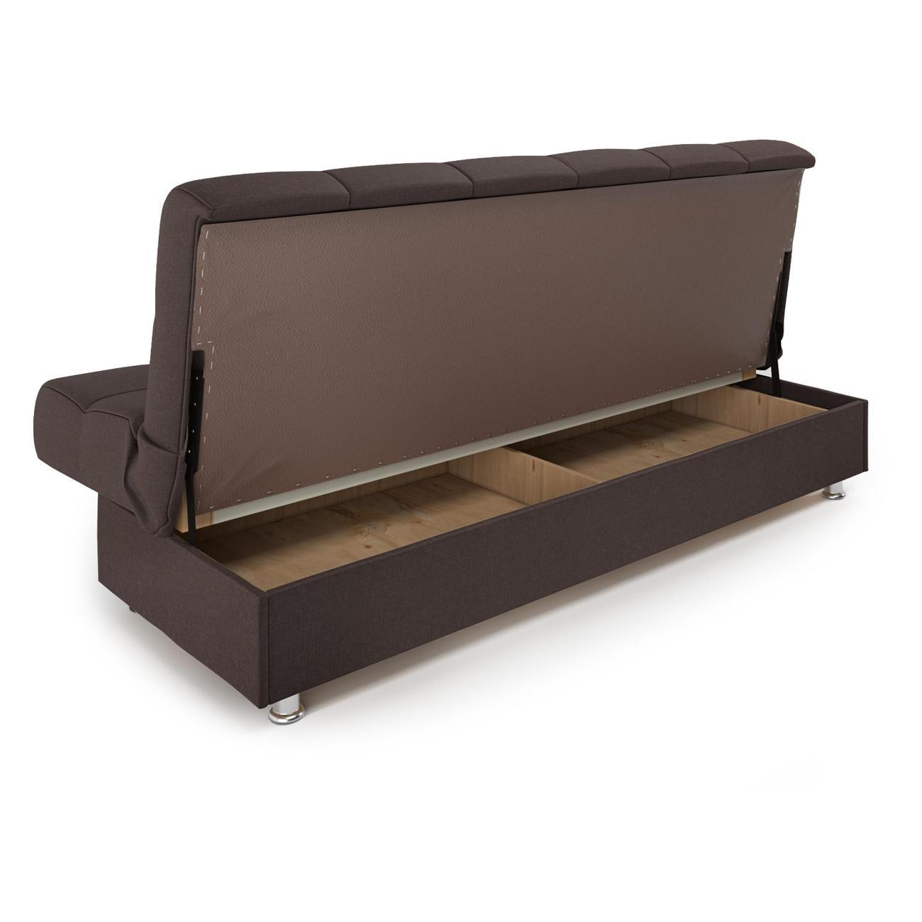 Диван Шарм-Дизайн книжка Гамма БП раскладной рогожка шоколад